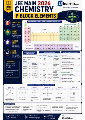 Ulearno JEE Main 2026 Chemistry – p-Block Elements Smart Revision eBook cover
