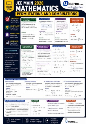 Ulearno JEE Main 2026 Mathematics – Permutations and Combinations Smart Revision eBook cover