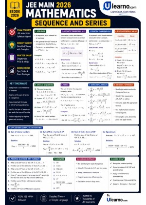 Ulearno JEE Main 2026 Mathematics – Sequence and Series Smart Revision eBook cover
