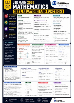 Ulearno JEE Main 2026 Mathematics – Sets, Relations and Functions Smart Revision eBook cover
