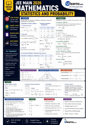 Ulearno JEE Main 2026 Mathematics – Statistics and Probability Smart Revision eBook cover
