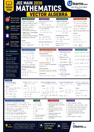 Ulearno JEE Main 2026 Mathematics – Vector Algebra Smart Revision eBook cover