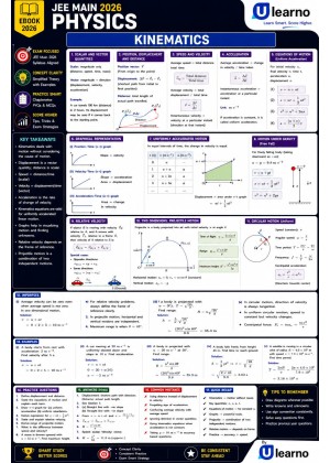 Ulearno JEE Main 2026 Physics – Kinematics Smart Revision eBook cover